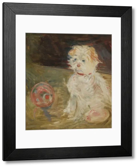 Framed Print : Chien au ballon. Creator: Morisot, Berthe (1841-1895) Framed Print : Chien au ballon. Creator: Morisot, Berthe (1841-1895)