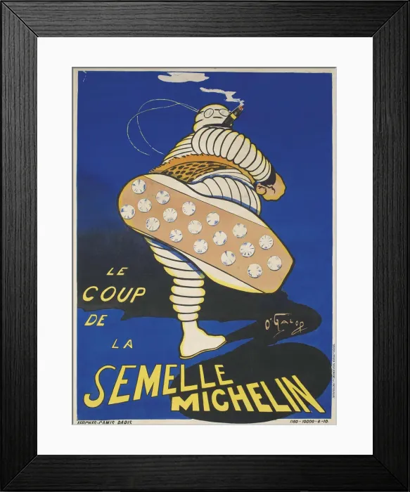 Framed Print : Le coup de la Semelle Michelin, 1905. Creator: O Galop, (Marius Rossillon) (1867-1946) Framed Print : Le coup de la Semelle Michelin, 1905. Creator: O Galop, (Marius Rossillon) (1867-1946)