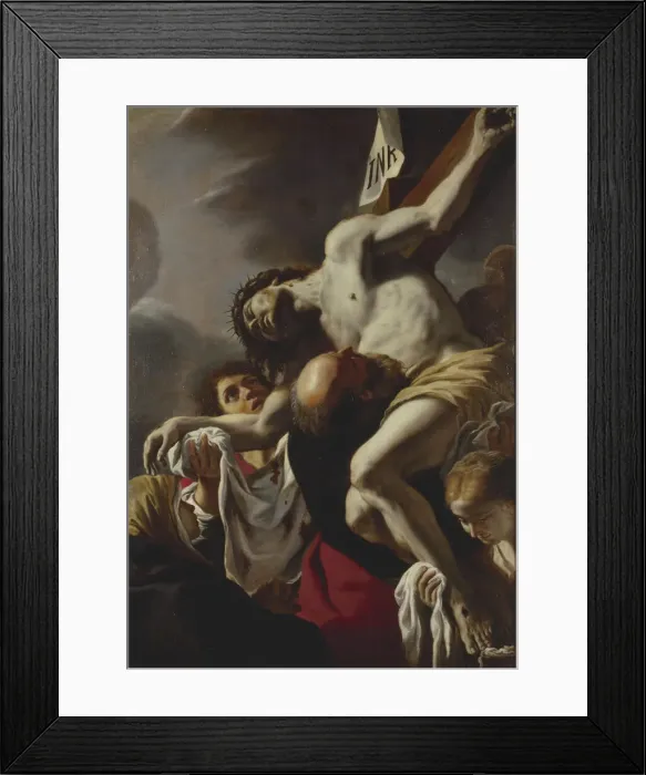 Framed Print : The Descent from the Cross, 1680s. Creator: Preti, Mattia (1613-1699) Framed Print : The Descent from the Cross, 1680s. Creator: Preti, Mattia (1613-1699)