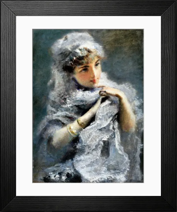 Framed Print : La giovinetta inglese, 1886. Creator: Ranzoni, Daniele (1843-1889) Framed Print : La giovinetta inglese, 1886. Creator: Ranzoni, Daniele (1843-1889)