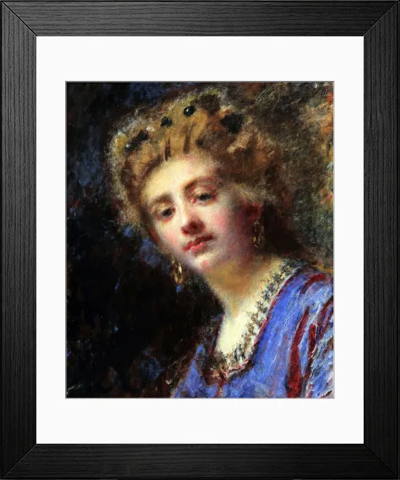 Framed Print : La signora Maletti. Creator: Ranzoni, Daniele (1843-1889) Framed Print : La signora Maletti. Creator: Ranzoni, Daniele (1843-1889)