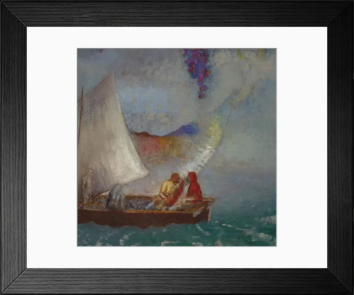 Framed Print : La Voile grise (The Gray Sail), um 1900-1904. Creator: Redon, Odilon (1840-1916) Framed Print : La Voile grise (The Gray Sail), um 1900-1904. Creator: Redon, Odilon (1840-1916)