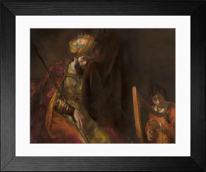 Framed Print : Saul and David, ca 1655-1658. Creator: Rembrandt van Rhijn (1606-1669) Framed Print : Saul and David, ca 1655-1658. Creator: Rembrandt van Rhijn (1606-1669)