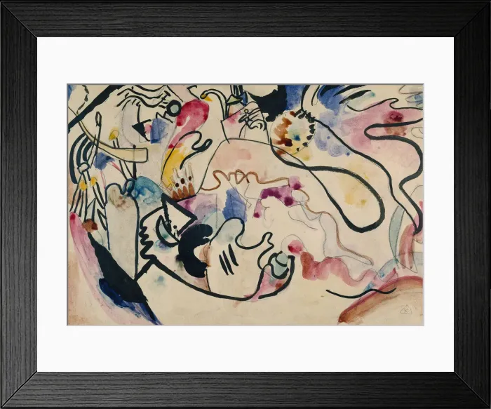 Framed Print : Watercolor No. 8 Judgment Day, 1911-1912. Creator: Kandinsky Framed Print : Watercolor No. 8 Judgment Day, 1911-1912. Creator: Kandinsky