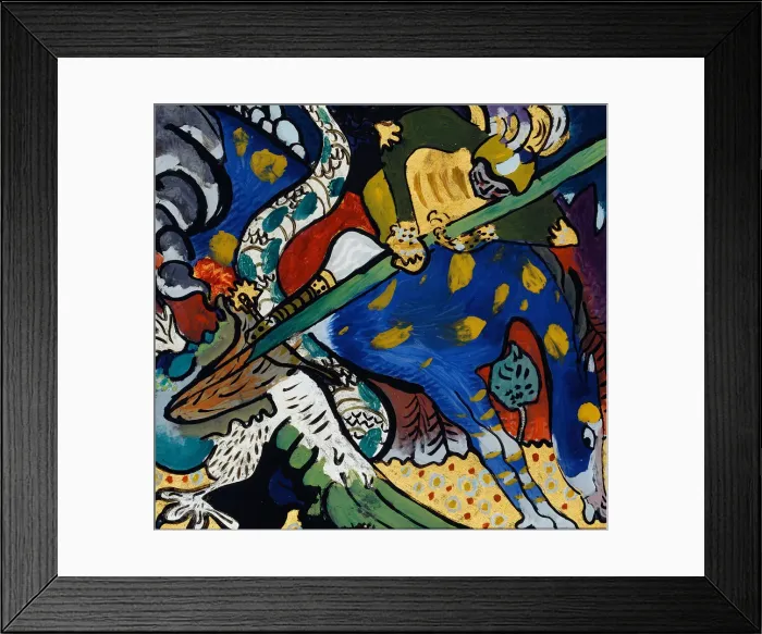 Framed Print : Saint George I, 1911. Creator: Kandinsky, Wassily Vasilyevich (1866-1944) Framed Print : Saint George I, 1911. Creator: Kandinsky, Wassily Vasilyevich (1866-1944)