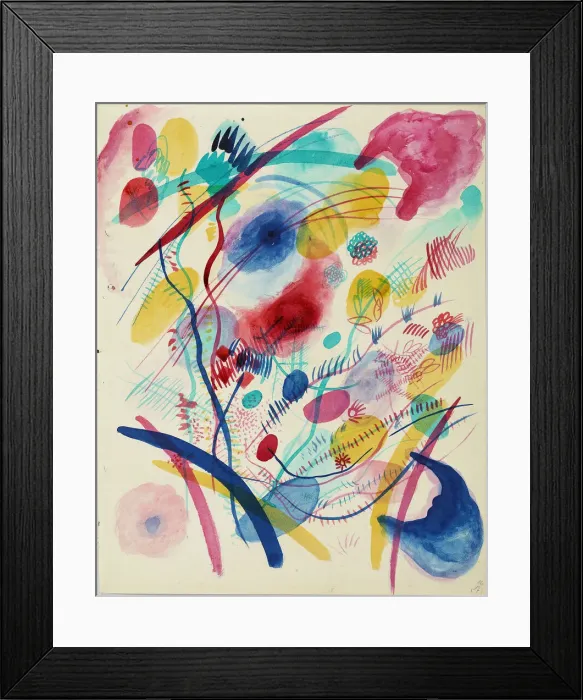 Framed Print : Composition in red, blue, green and yellow, 1913. Creator: Kandinsky Framed Print : Composition in red, blue, green and yellow, 1913. Creator: Kandinsky