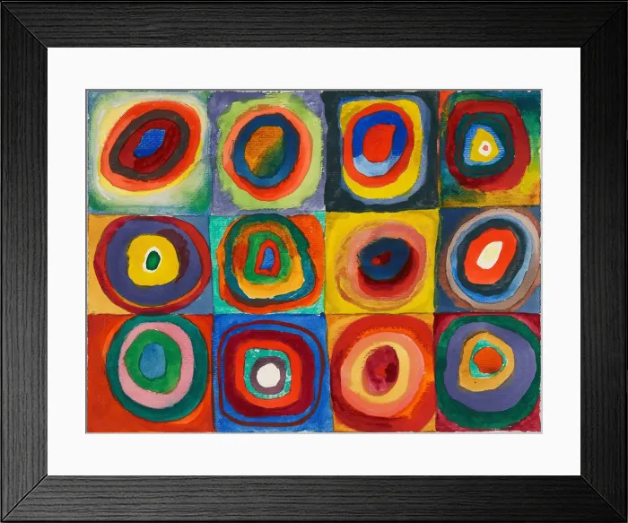 Framed Print : Color Study. Squares with Concentric Circles, 1913. Creator: Kandinsky Framed Print : Color Study. Squares with Concentric Circles, 1913. Creator: Kandinsky