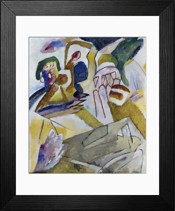 Framed Print : Improvisation 18, (with tombstone), 1911. Creator: Kandinsky Framed Print : Improvisation 18, (with tombstone), 1911. Creator: Kandinsky