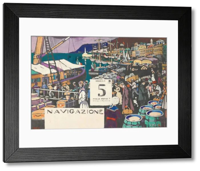 Framed Print : Study for a ship poster, 1906. Creator: Kandinsky, Wassily Vasilyevich (1866-1944) Framed Print : Study for a ship poster, 1906. Creator: Kandinsky, Wassily Vasilyevich (1866-1944)
