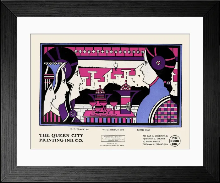 Framed Print : The Queen City Printing Ink, c. 1900-1910. Creator: Jansson, Augustus Ludwig (1863-1931) Framed Print : The Queen City Printing Ink, c. 1900-1910. Creator: Jansson, Augustus Ludwig (1863-1931)