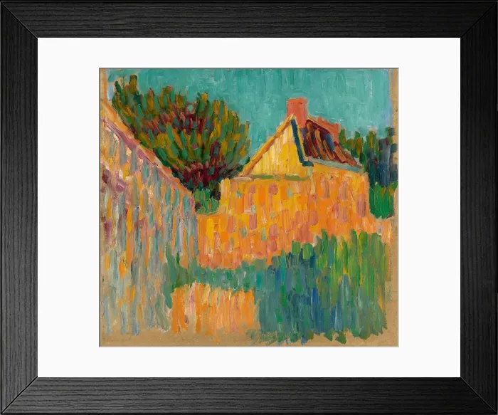 Framed Print : Small house in front of bushes, c. 1907. Creator: Javlensky, Alexei, von (1864-1941) Framed Print : Small house in front of bushes, c. 1907. Creator: Javlensky, Alexei, von (1864-1941)