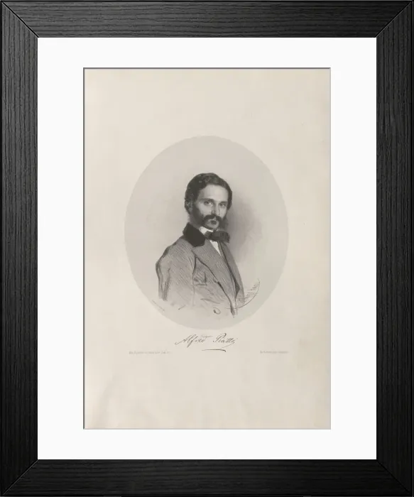 Framed Print : Portrait of the cellist and composer Alfredo Piatti (1822-1901), 1858 Framed Print : Portrait of the cellist and composer Alfredo Piatti (1822-1901), 1858