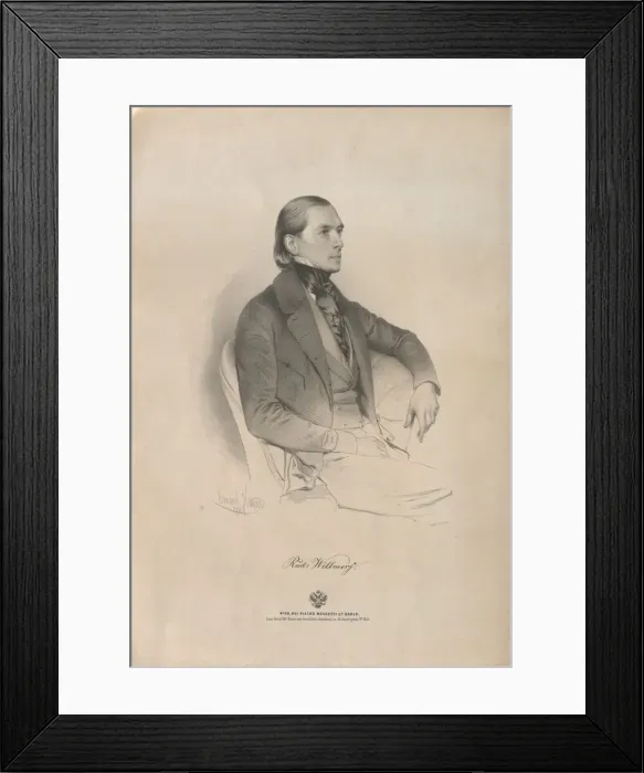 Framed Print : Portrait of pianist and composer Rudolf Heinrich Willmers (1821-1878), 1849 Framed Print : Portrait of pianist and composer Rudolf Heinrich Willmers (1821-1878), 1849