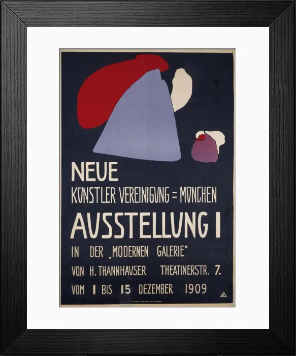 Framed Print : Poster for the 1st Exhibition of the Neue Künstlervereinigung München... 1909 Framed Print : Poster for the 1st Exhibition of the Neue Künstlervereinigung München... 1909