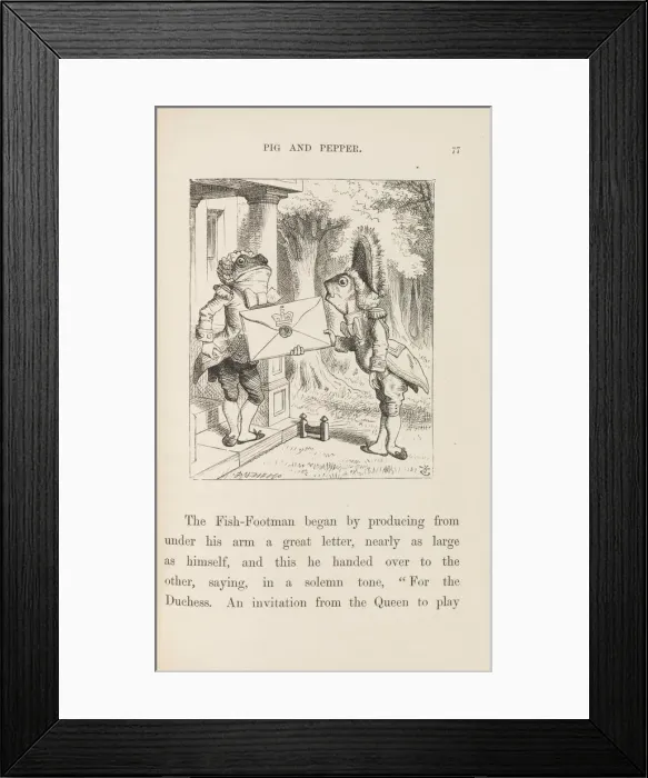 Framed Print : Pig and Pepper. Alice in Wonderland by Lewis Carroll, 1868-1870 Framed Print : Pig and Pepper. Alice in Wonderland by Lewis Carroll, 1868-1870
