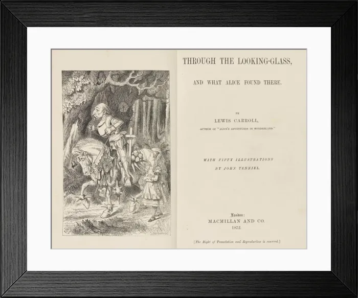 Framed Print : Through the Looking-Glass by Lewis Carroll, 1868-1870. Creator: Tenniel Framed Print : Through the Looking-Glass by Lewis Carroll, 1868-1870. Creator: Tenniel