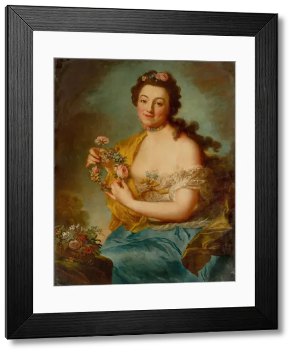 Framed Print : Self-Portrait as Flora, c. 1766. Creator: Therbusch-Lisiewska, Anna Dorothea (1721-1782) Framed Print : Self-Portrait as Flora, c. 1766. Creator: Therbusch-Lisiewska, Anna Dorothea (1721-1782)