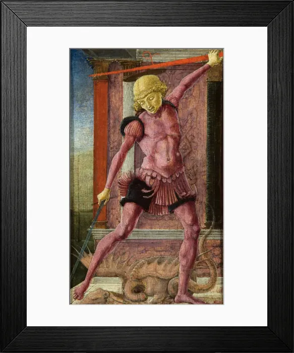 Framed Print : Saint George, ca 1462. Creator: Tura, Cosimo (before 1431-1495) Framed Print : Saint George, ca 1462. Creator: Tura, Cosimo (before 1431-1495)