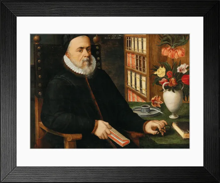Framed Print : Portrait of a scholar (Carolus Clusius 1526-1609), 1589 Framed Print : Portrait of a scholar (Carolus Clusius 1526-1609), 1589
