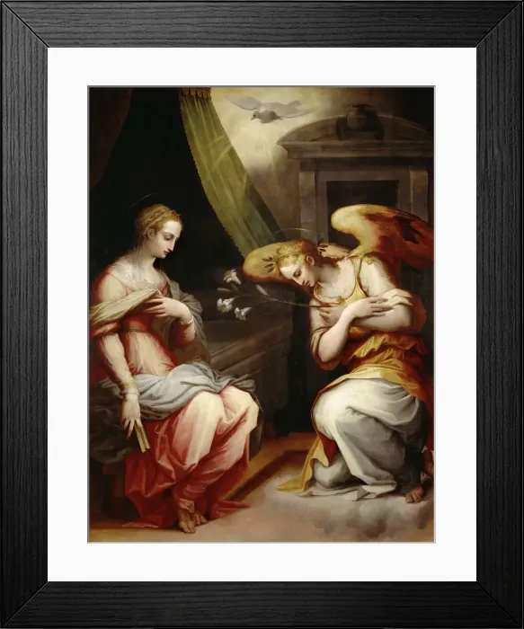 Framed Print : The Annunciation, ca 1565-1570. Creator: Vasari, Giorgio (1511-1574) Framed Print : The Annunciation, ca 1565-1570. Creator: Vasari, Giorgio (1511-1574)