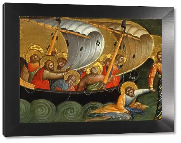 Christ Rescuing Peter from Drowning (Predella Panel), ca 1370