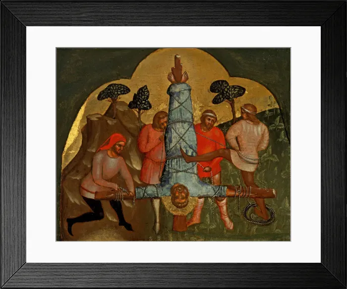 Framed Print : The Crucifixion of Peter (Predella Panel), ca 1370. Creator: Veneziano Framed Print : The Crucifixion of Peter (Predella Panel), ca 1370. Creator: Veneziano
