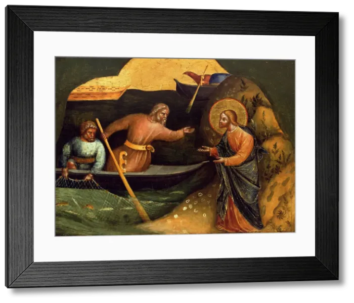 Framed Print : Calling of the Apostles Peter and Andrew (Predella Panel), ca 1370 Framed Print : Calling of the Apostles Peter and Andrew (Predella Panel), ca 1370