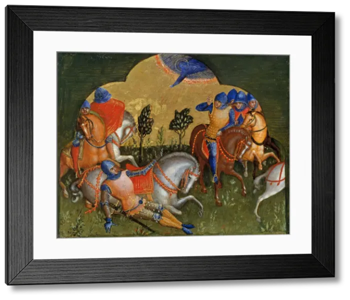 Framed Print : The Conversion of Paul (Predella Panel), ca 1370. Creator: Veneziano Framed Print : The Conversion of Paul (Predella Panel), ca 1370. Creator: Veneziano