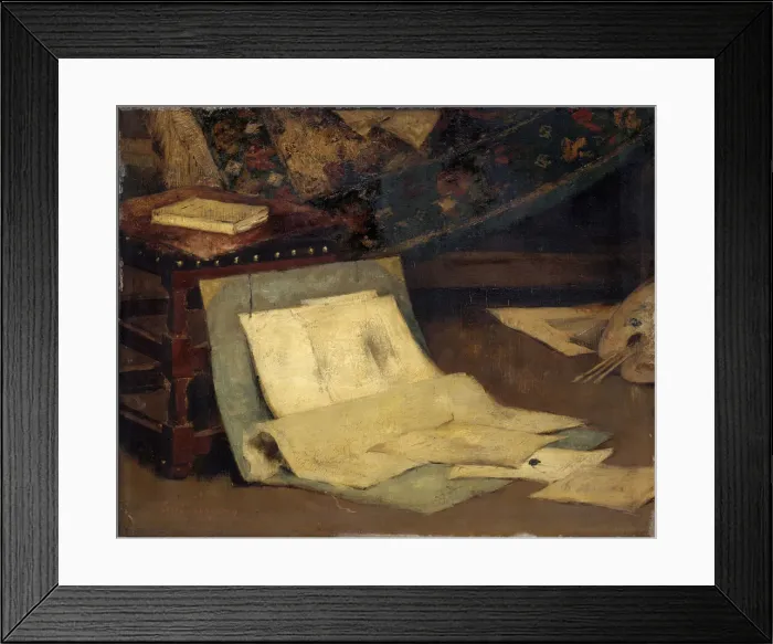 Framed Print : Corner of the atists studio, 1849-1924. Creator: Verhaeren, Alfred (1849-1924) Framed Print : Corner of the atists studio, 1849-1924. Creator: Verhaeren, Alfred (1849-1924)