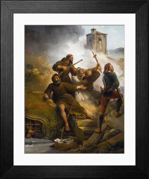 Framed Print : The First Siege of Zaragoza, 1819. Creator: Vernet, Horace (1789-1863) Framed Print : The First Siege of Zaragoza, 1819. Creator: Vernet, Horace (1789-1863)