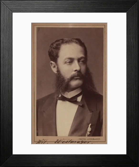 Framed Print : Portrait of the composer Wilhelm Westmeyer (1829-1880). Creator: Luckhardt Framed Print : Portrait of the composer Wilhelm Westmeyer (1829-1880). Creator: Luckhardt