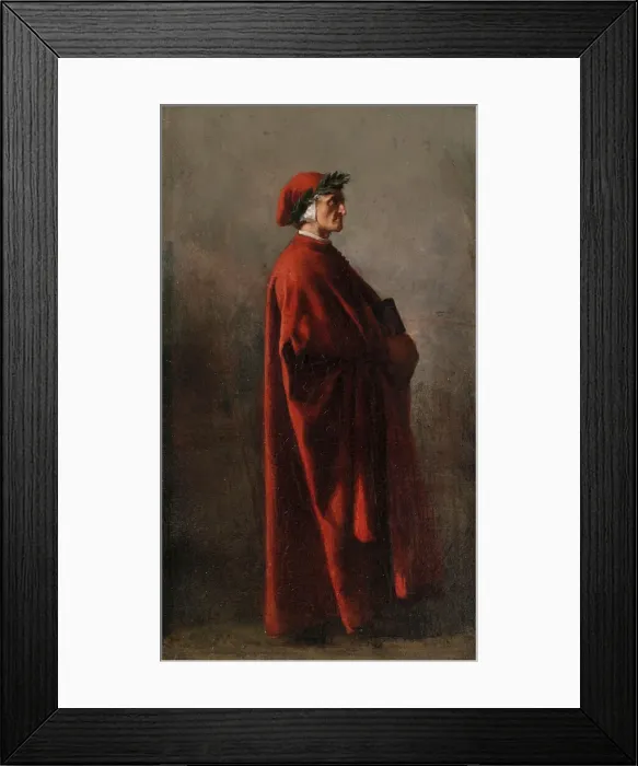 Framed Print : Dante Alighieri (1265-1321). Creator: Meissonier, Ernest Jean Louis (1815-1891) Framed Print : Dante Alighieri (1265-1321). Creator: Meissonier, Ernest Jean Louis (1815-1891)