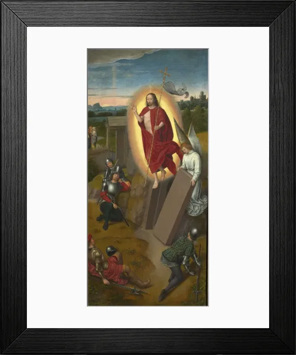 Framed Print : Calvary Triptych: The Resurrection, right wing, 1480s. Creator: Memling, Hans Framed Print : Calvary Triptych: The Resurrection, right wing, 1480s. Creator: Memling, Hans