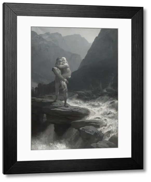 Framed Print : Frithiofs Saga: Frithiof and Ingeborg, 1880s. Creator: Malmstrom Framed Print : Frithiofs Saga: Frithiof and Ingeborg, 1880s. Creator: Malmstrom