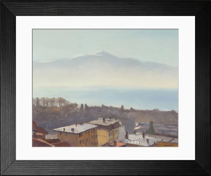Framed Print : The roofs of Ouchy and Lake Geneva, 1936. Creator: Marquet, Pierre-Albert (1875-1947) Framed Print : The roofs of Ouchy and Lake Geneva, 1936. Creator: Marquet, Pierre-Albert (1875-1947)