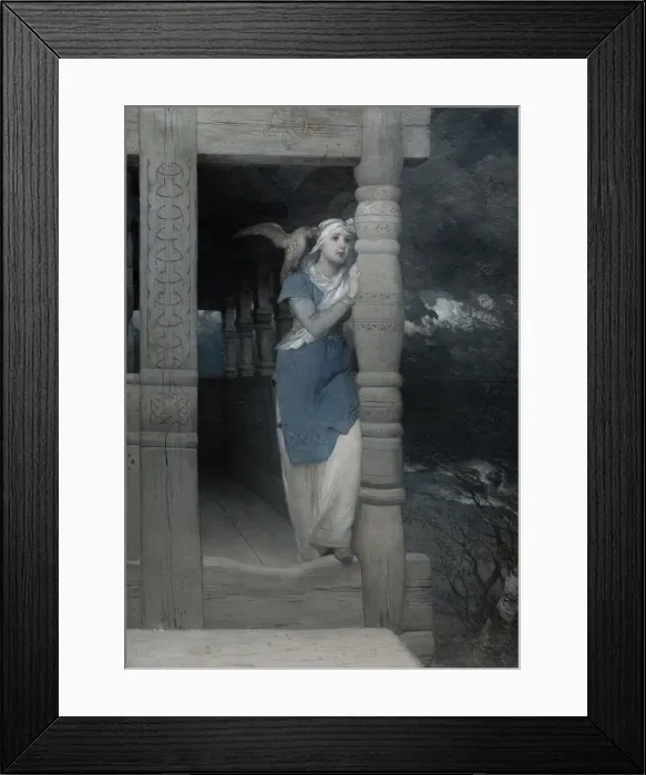 Framed Print : Frithiofs Saga: The Lament of Ingeborg, 1880s. Creator: Malmstrom
