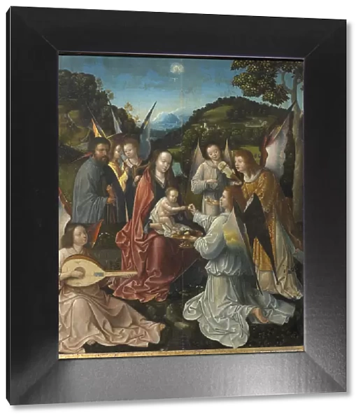 Holy Family with Angels and Saints Catherine and Barbara (Triptych, central panel)