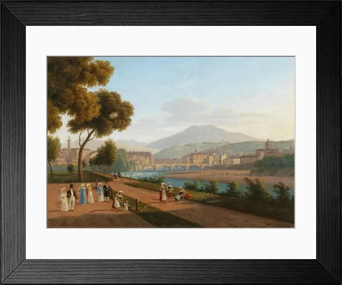 Framed Print : Florence, view of the Ponte Vecchio, 1826. Creator: Martynov Framed Print : Florence, view of the Ponte Vecchio, 1826. Creator: Martynov