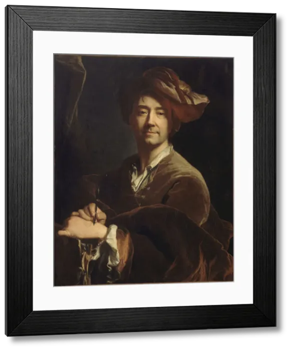 Framed Print : Self-Portrait (Autoportrait dit au porte-mine), 1711. Creator: Rigaud Framed Print : Self-Portrait (Autoportrait dit au porte-mine), 1711. Creator: Rigaud