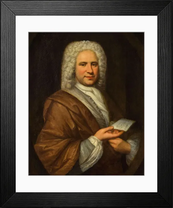 Framed Print : Portrait of the composer and flautist Michel de la Barre (1675-1745) Framed Print : Portrait of the composer and flautist Michel de la Barre (1675-1745)