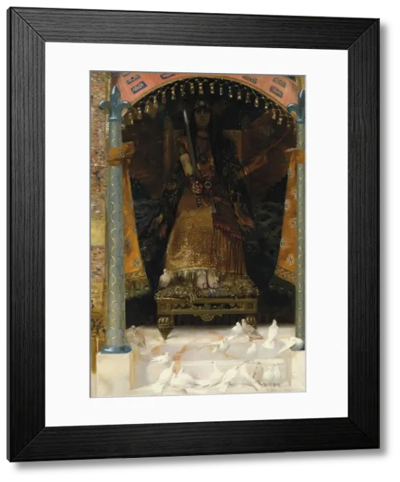 Framed Print : War And Peace, 1886. Creator: Rochegrosse, Georges Antoine (1859-1938) Framed Print : War And Peace, 1886. Creator: Rochegrosse, Georges Antoine (1859-1938)