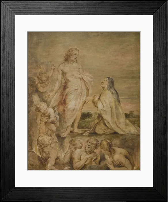 Framed Print : The Vision of Saint Teresa of Avila, c. 1635. Creator: Rubens, Pieter Paul (1577-1640)