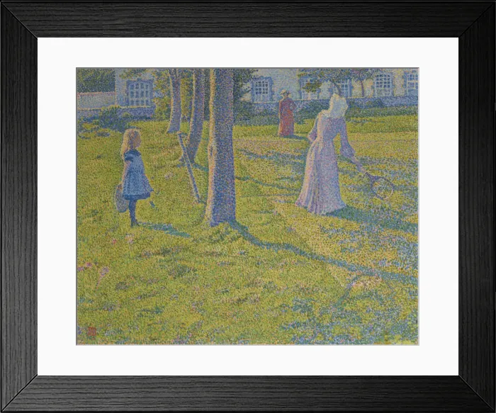 Framed Print : The Tennis Game, 1889. Creator: Rysselberghe, Theo van (1862-1926) Framed Print : The Tennis Game, 1889. Creator: Rysselberghe, Theo van (1862-1926)