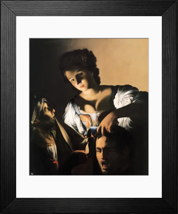 Framed Print : Judith with the Head of Holofernes, ca 1610-1615. Creator: Saraceni, Carlo (1579-1620) Framed Print : Judith with the Head of Holofernes, ca 1610-1615. Creator: Saraceni, Carlo (1579-1620)