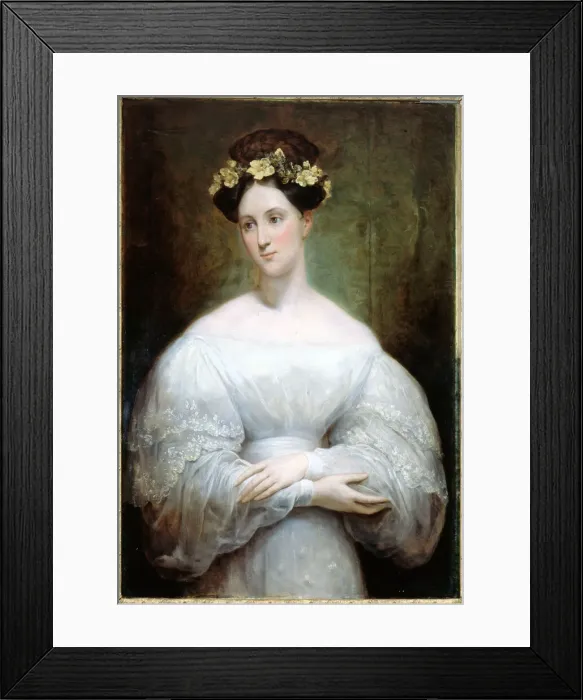 Framed Print : Marie d Orleans, duchess of Württemberg (1813-1839), 1831 Framed Print : Marie d Orleans, duchess of Württemberg (1813-1839), 1831