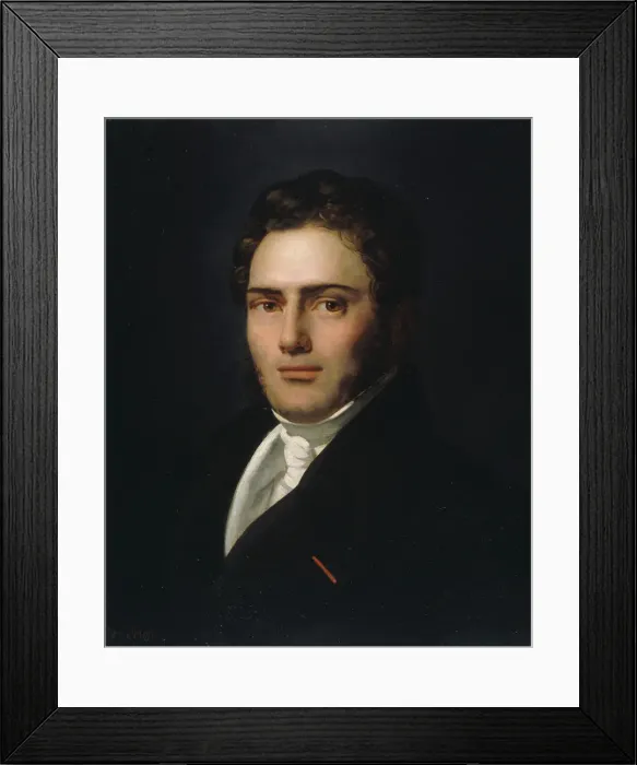 Framed Print : Portrait of Saint-Amand Bazard (1791-1832), 1821. Creator: Scheffer, Henry (1798-1862) Framed Print : Portrait of Saint-Amand Bazard (1791-1832), 1821. Creator: Scheffer, Henry (1798-1862)