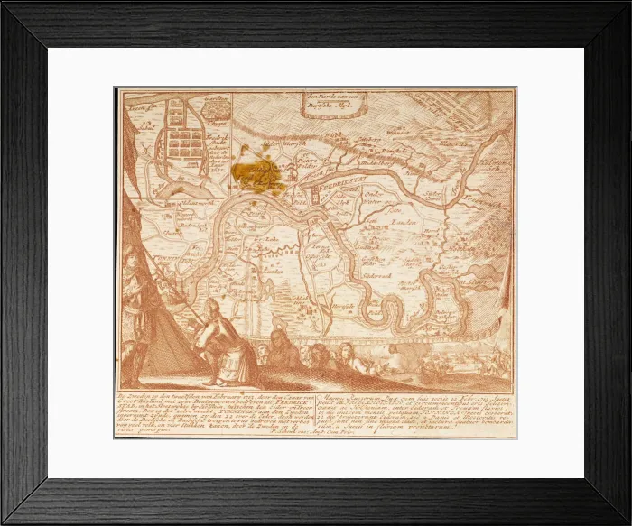 Framed Print : The conquest of Friedrichstadt on February 12, 1713, 1713 Framed Print : The conquest of Friedrichstadt on February 12, 1713, 1713