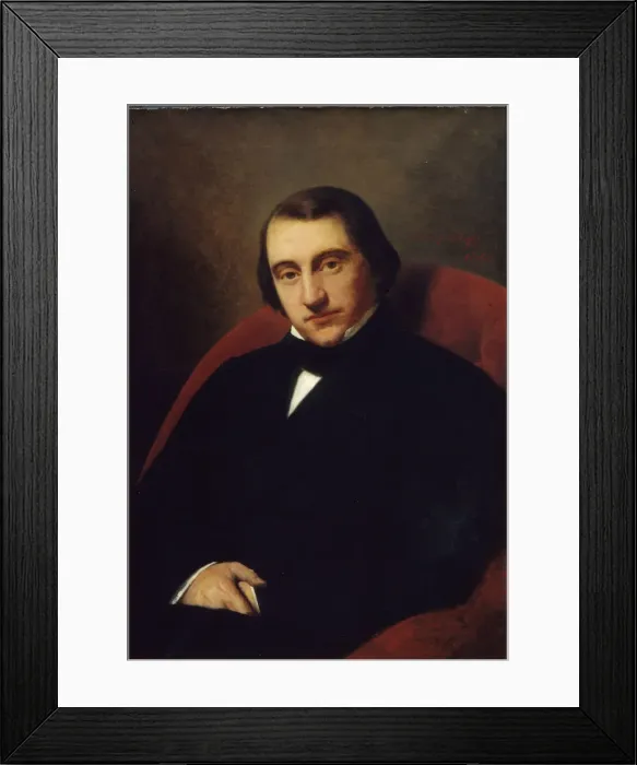 Framed Print : Portrait of Ernest Renan (1823-1892), 1860. Creator: Scheffer, Henry (1798-1862) Framed Print : Portrait of Ernest Renan (1823-1892), 1860. Creator: Scheffer, Henry (1798-1862)