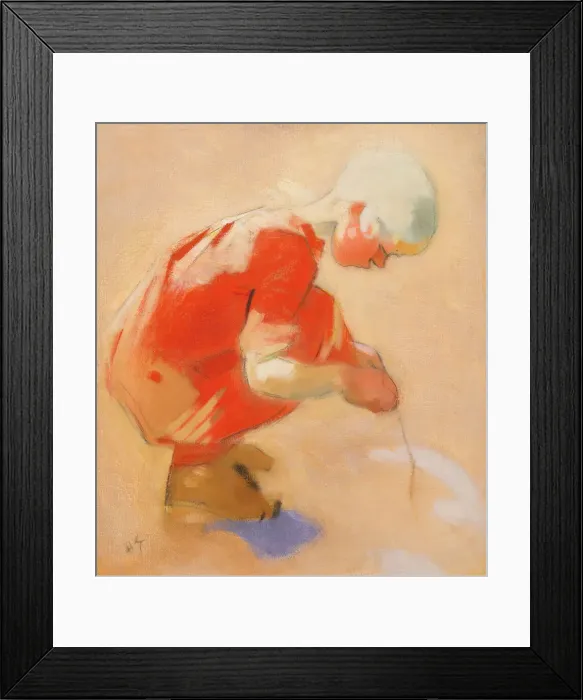 Framed Print : Girl on the Sand, 1912. Creator: Schjerfbeck, Helene (1862-1946) Framed Print : Girl on the Sand, 1912. Creator: Schjerfbeck, Helene (1862-1946)