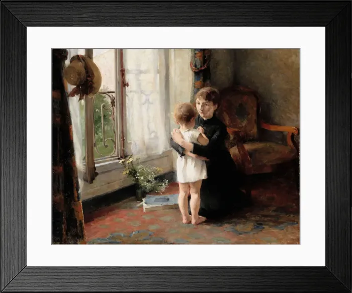 Framed Print : Mother and Child, 1886. Creator: Schjerfbeck, Helene (1862-1946) Framed Print : Mother and Child, 1886. Creator: Schjerfbeck, Helene (1862-1946)